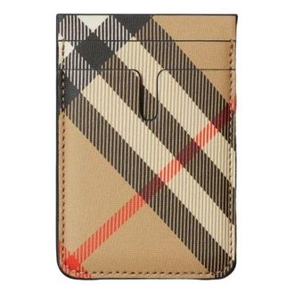 Burberry 26 Check Magnetic Card Case Sand 81048451