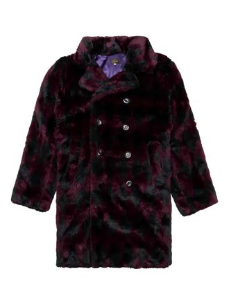 Needles double-breasted diamond-pattern coat - men - Modacrylic - L - Blue