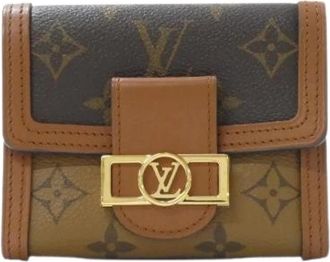 Louis Vuitton Pre-owned Monogram Dauphine Compact Portemonnee - Dames - Vintage Accessoires - Bruin - ONE Size - Vintage