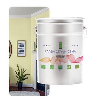 OEM Pintura Cer&aacute;mica Para Paredes, Lavable, Amarillo Claro, 5 L, Tienda De F&aacute;brica