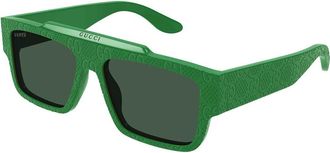 Gucci GG1460S 007 Mens Sunglasses Green Size 56 - Free RX Lenses - Free RX Lenses