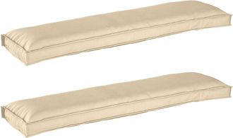 vidaXL Juego de cojines de paleta 2 pcs Beige 150 x 40 x 8 cm Vidaxl