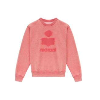 Isabel Marant Isabel Marant, Sweatshirts, male, Red, Size: L Cotton Blend Sweatshirt with Oversized Logo