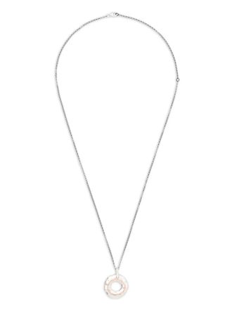 Rosa Maria Collana con pendente in oro rosa 18kt e argento sterling con diamanti