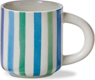 Tag Watercolor Stripe Espresso Cup Multi Stoneware Everyday in Blue at Nordstrom