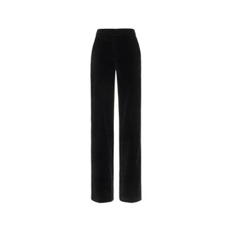 Genny Pantaloni Palazzo in Velluto - - Trousers - Donna - Nero - XS