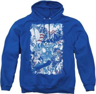 Gildan Justice League of America American Justice Adult Pull Over Hoodie / Hooded Sweatshirt