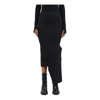 Marc Le Bihan Falda de algod&oacute;n el&aacute;stico - Skirts - Mujer - Negro - S