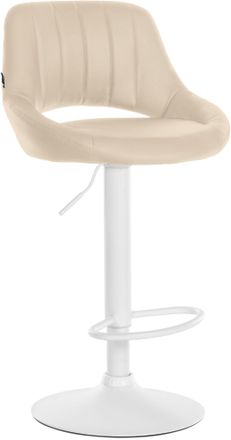 Clp Taburete De Bar Milet En Polipiel Crema Blanco