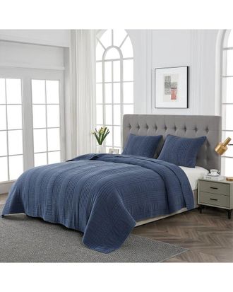 Melange Home Mélange Home Classic Vintage Stonewashed Cotton Quilt Set
