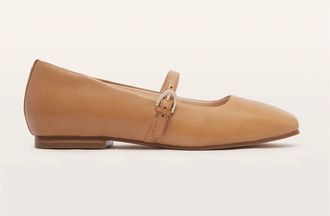 FRANKiE4 Womens Hepburn Leather Dress Flat In Soft Tan