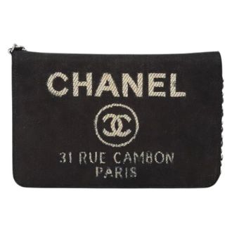 Chanel Pre-owned Canvas Cross Body Bag - Dames - Pre-owned - Zwart - Maat: ONE Size