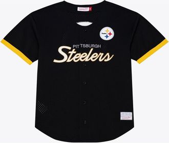 Mitchell & Ness Mens Mitchell & Ness Black Pittsburgh Steelers Head Coach Mesh Full-Button Fashion Jersey at Nordstrom, Size Xxx-Large