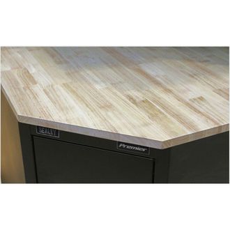 Loops 930mm Hardwood Corner Worktop for ys02615 Modular Corner Floor Cabinet
