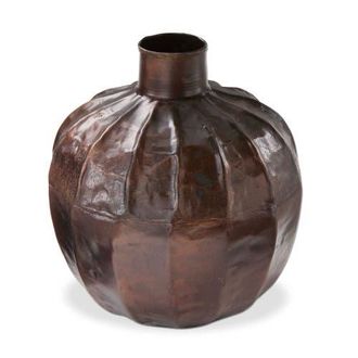 Tag Orb Metal Vase Decorative Bronze Iron for Fall Harvest in Gold at Nordstrom