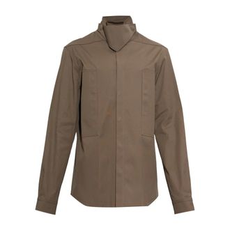 Rick Owens Overhemden, Heren, Bruin, M, Katoen, Overshirt