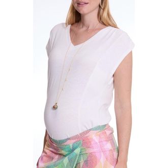 Cache Coeur Lucile Maternity and Nursing T-shirt in Natural at Nordstrom, Size Xx-Large