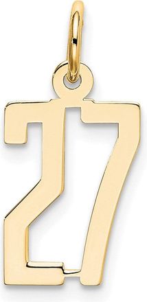 Diamond2Deal 14k Yellow Gold Small Elongated Number Charm Pendant