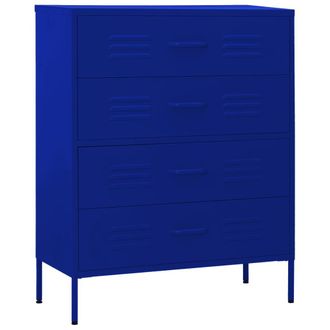 vidaXL Armario De Cajones De Acero Azul Oscuro 80x35x101,5 Cm Vidaxl