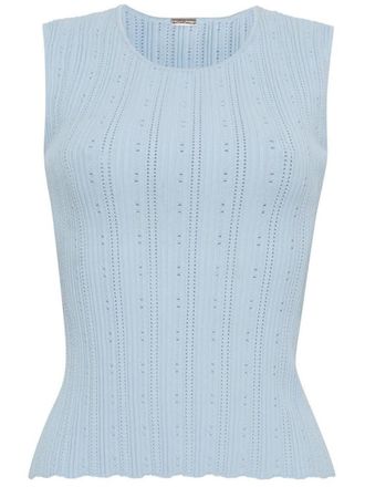 Adam Lippes Brynn top - women - Polyester/Viscose - M - Blue