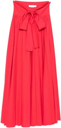 Philosophy di Lorenzo Serafini 0114 Lange Plissirok - Dames - Maxi Rokken - Rood - S - Rokken