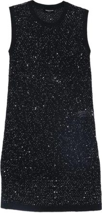 Fabiana Filippi Korte jurk met pailletten - Dames - Korte kleedjes - Blauw - M - Pailletten - Kleedjes