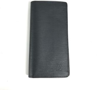 Louis Vuitton Black Noir Epi Leather Long Wallet (Bi-Fold) (Pre-Owned)