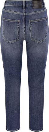 Dondup Womens Cindy - Regular Stretch Denim Jeans - Medium Blue Cotton - Size 31 (Waist)