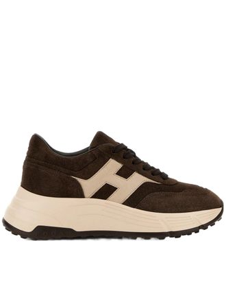 Hogan Dark Brown Suede Sneakers