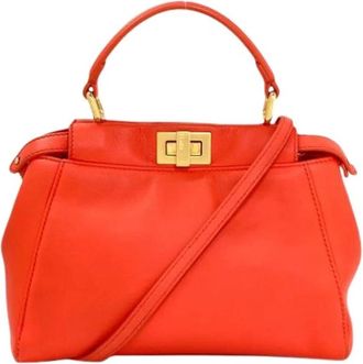 Fendi Pre-owned Vintage Handbag - Dames - Vintage Handtas - Rood - ONE Size - Leer - Vintage