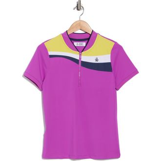 Original Penguin Colorblock Polo in Purple Cactus Flower at Nordstrom Rack, Size X-Small