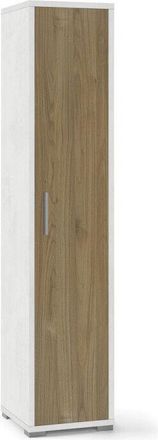 OEM Columna 1 Puerta 39l X 41p X H182 - Acabado Blanco Opaco Y Madera Nogal - Sarmog