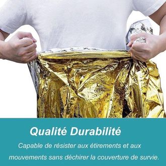 OEM 2 Silbatos Y 6 Mantas De Supervivencia (doradas), 210 &times; 160 Cm, Reutilizables, Tama&ntilde;o Grande, Manta T&eacute;rmica, Marat&oacute;n, Deportes, Plata + Oro