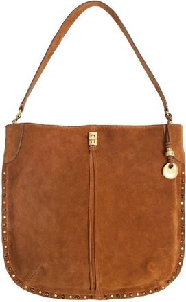 Rebecca Minkoff Slim Darren Stud & Tigers Eye Embellished Hobo Bag in Cognac at Nordstrom