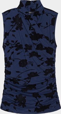 Rails Lauris Sleeveless Velvet Floral Top