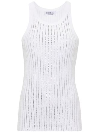 The Attico Das Attico-Tanktop aus Baumwolle mit Strassverzierung