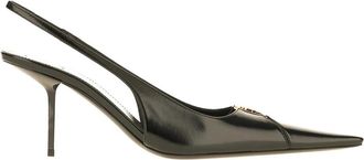 Saint Laurent Babylone Breteuil Slingback Pumps - Dames - Pumps - Zwart - 37 EU - Schoenen