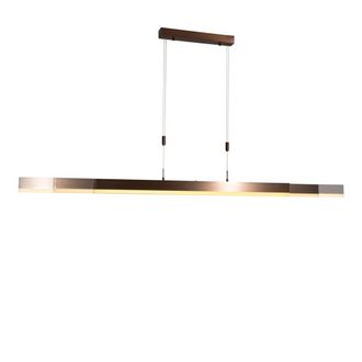 QAZQA Qazqa Moderno L&aacute;mpara Colgante Regulable Bronce Oscuro Con Led Regulable - Lamba Aluminio /pl&aacute;stico Alargada Incluye Led Max. 1 X 48 Watt