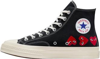 Converse x COMME des GARCONS PLAY Chuck 70 Hi Multi-Heart Black A08147C