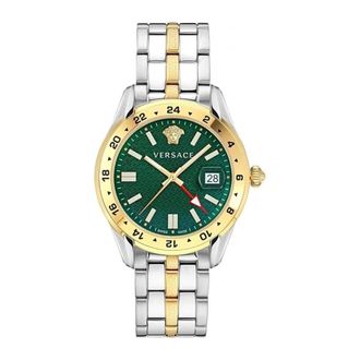 Versace Greca Time GMT Horloge - Dames - Horloges - Grijs - ONE Size - Accessoires