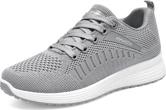 Generic Womens Fashionable Lace-Up Platform Sneakers Breathable Mesh Daily Walking Comfort Athletic Footwear for Casual Wear Gym Trainers Womens Ladies Wide F