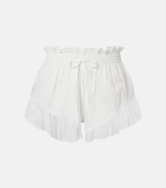Montce Swim Lace-trimmed cotton shorts