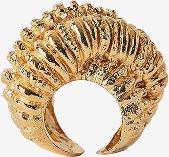 Paola Sighinolfi Goldener gezwirbelter Ring Totem