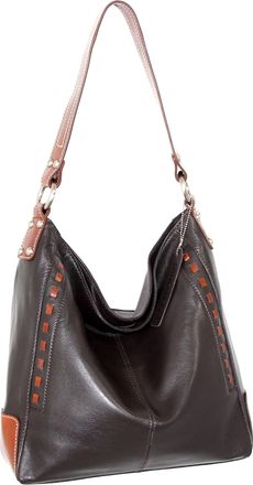 Nino Bossi Everyday Leather Hobo Bag in Chocolate