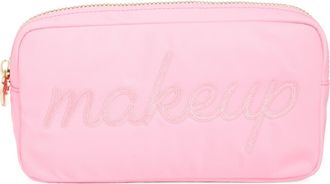 Stoney Clover Lane Makeup Embroidered Pouch in Bubblegum at Nordstrom