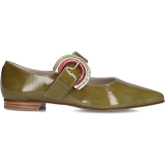 Pertini Schoenen, Dames, Groen, 37 1/2 EU, Leer, Groene ballerinas voor stijlvolle zomer