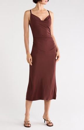 Diane Von F&uuml;rstenberg Claudia Cowl Neck Slipdress in Chocolate at Nordstrom Rack, Size Xx-Small