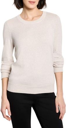 Nic+Zoe Pure Cotton Crewneck Sweater in Sugar Cookie at Nordstrom, Size Xx-Large