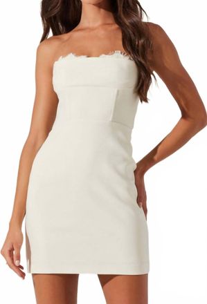 Astr Melani Strapless Mini Dress In White