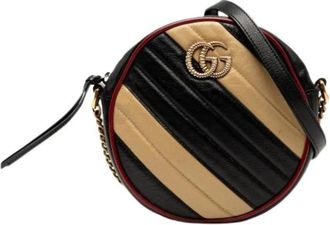 Gucci Pre-owned Quilted Crossbody Bag - Dames - Vintage Schoudertas - Veelkleurig - ONE Size - Leer - Vintage